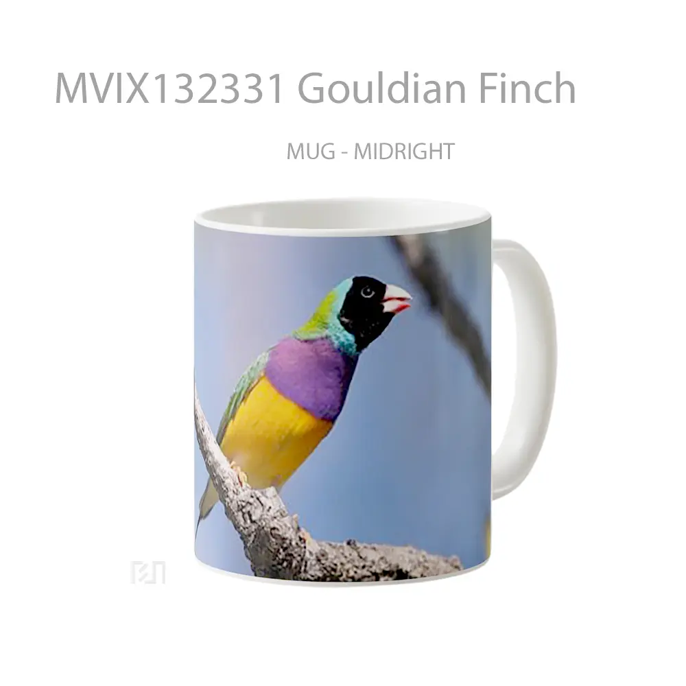 Mug Gouldian Finch Gelas Keramik Unik - All-side / Desain