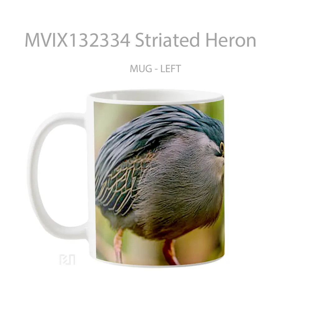 Mug Striated Heron Gelas Keramik Unik - All-side / Desain