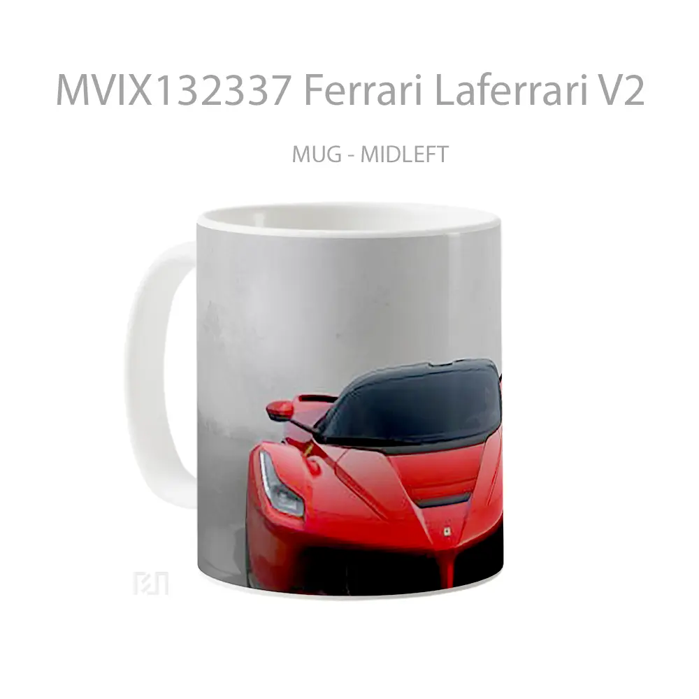 Mug Ferrari Laferrari V2 Cangkir Mobil - All-side / Desain