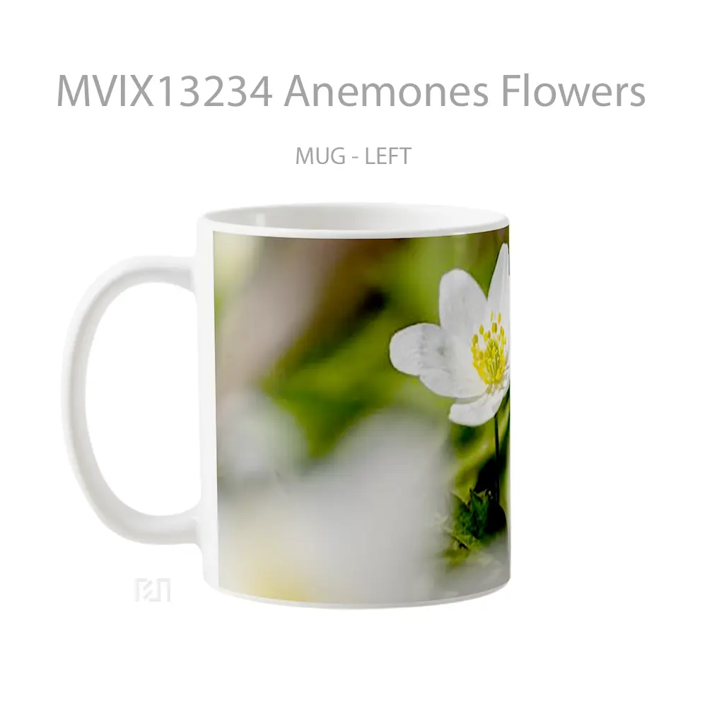 Mug Anemones Flowers Gelas Pemandangan Alam - All-side / Desain