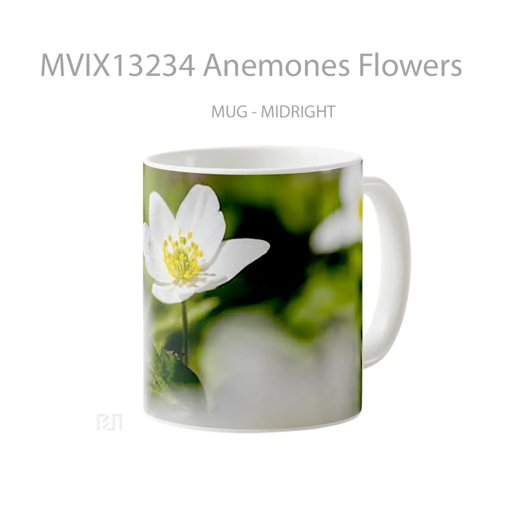 Mug Anemones Flowers Gelas Pemandangan Alam - All-side / Desain