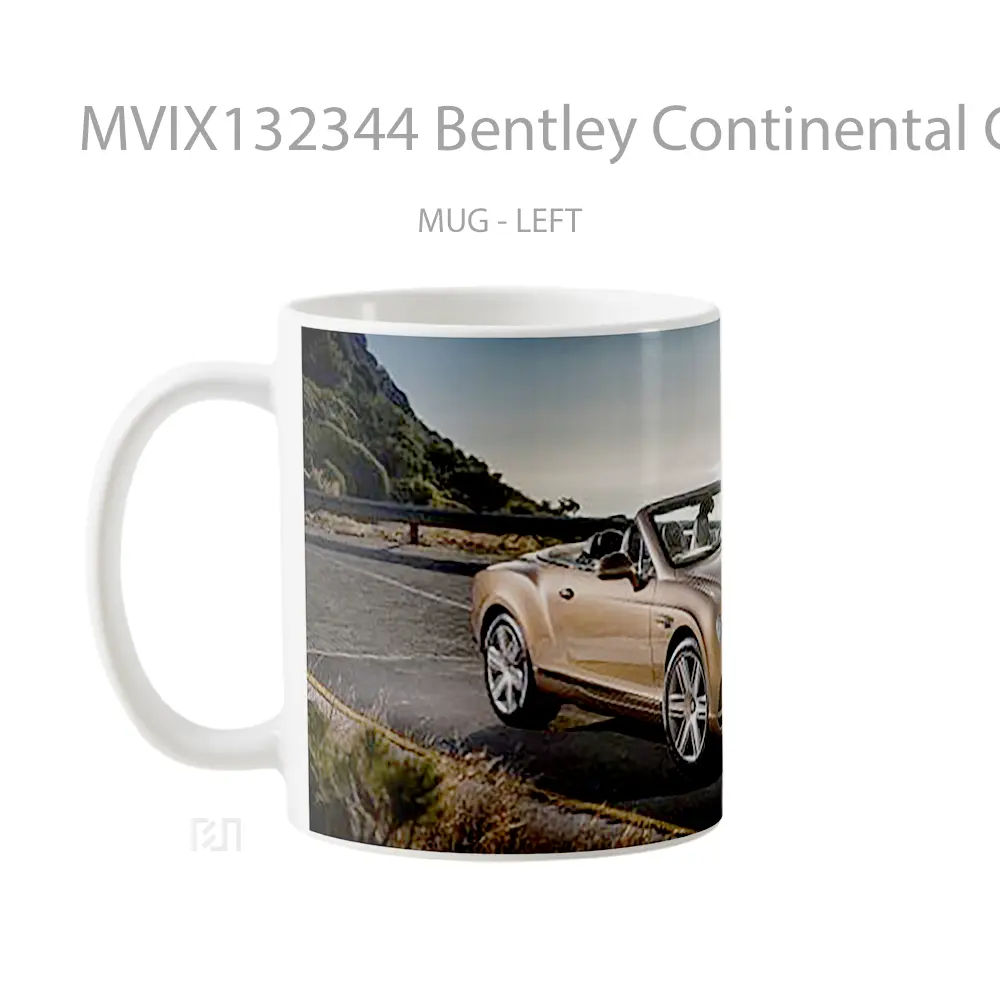 Mug Bentley Continental Gt Convertible Cangkir Mobil - All-side / Desain