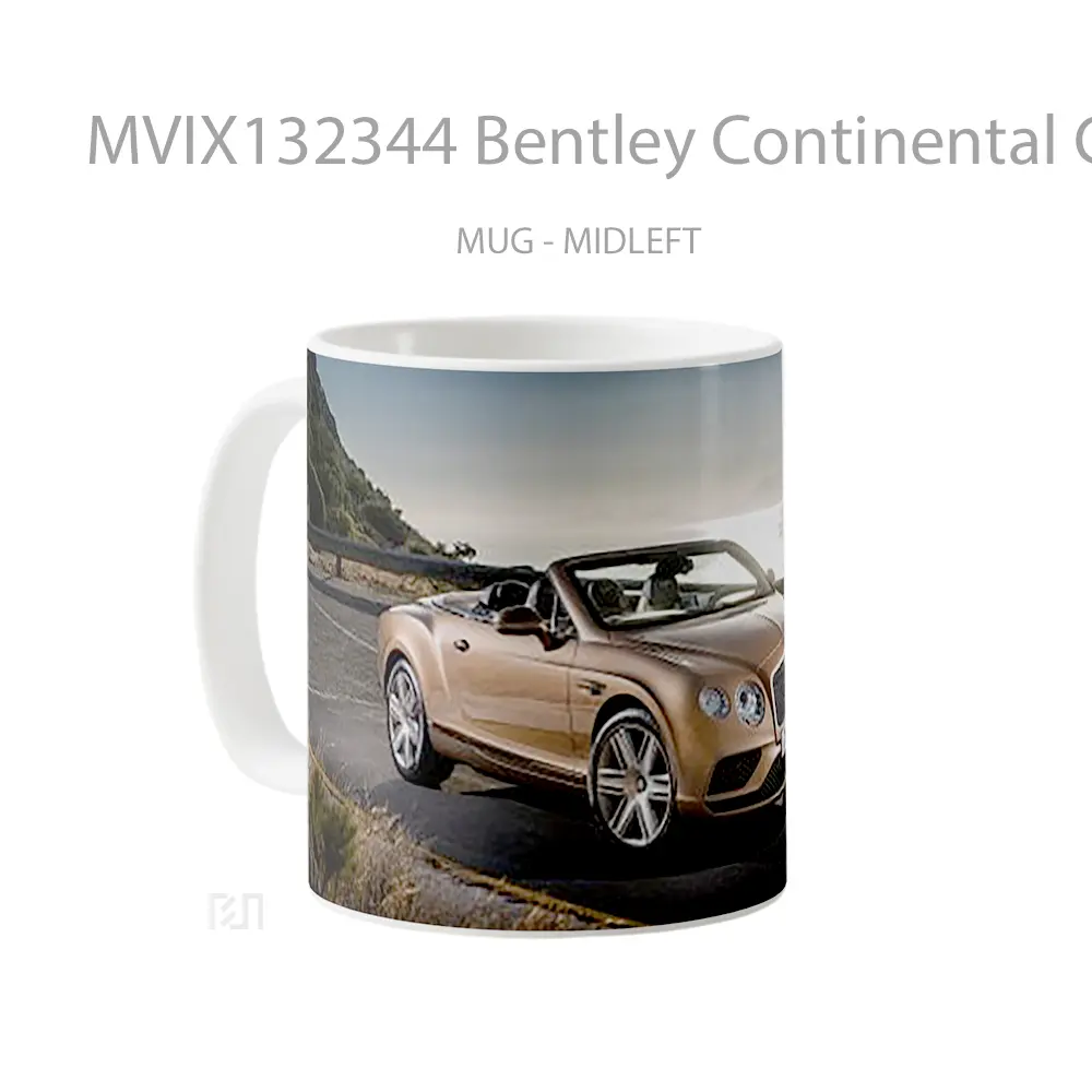 Mug Bentley Continental Gt Convertible Cangkir Mobil - All-side / Desain