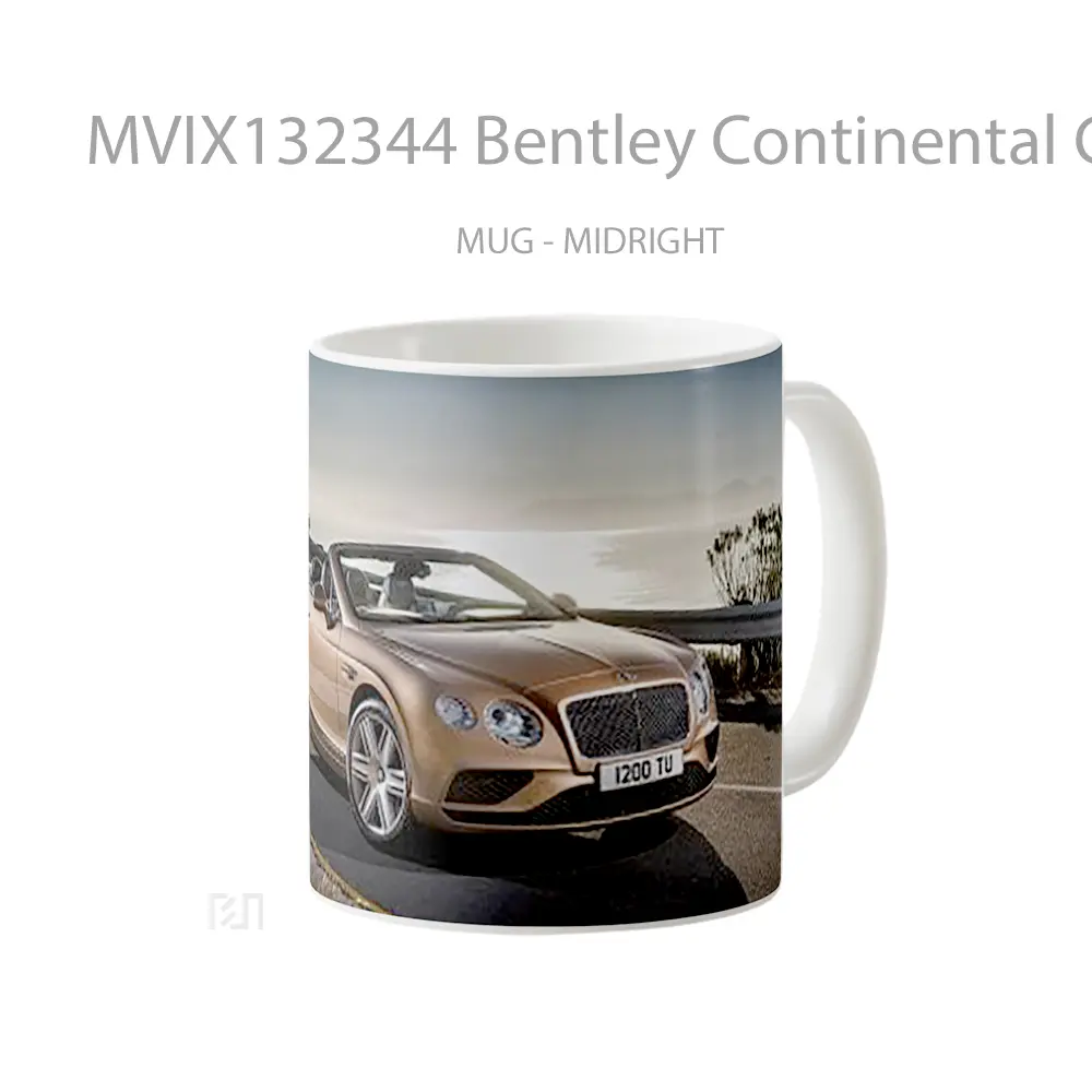 Mug Bentley Continental Gt Convertible Cangkir Mobil - All-side / Desain