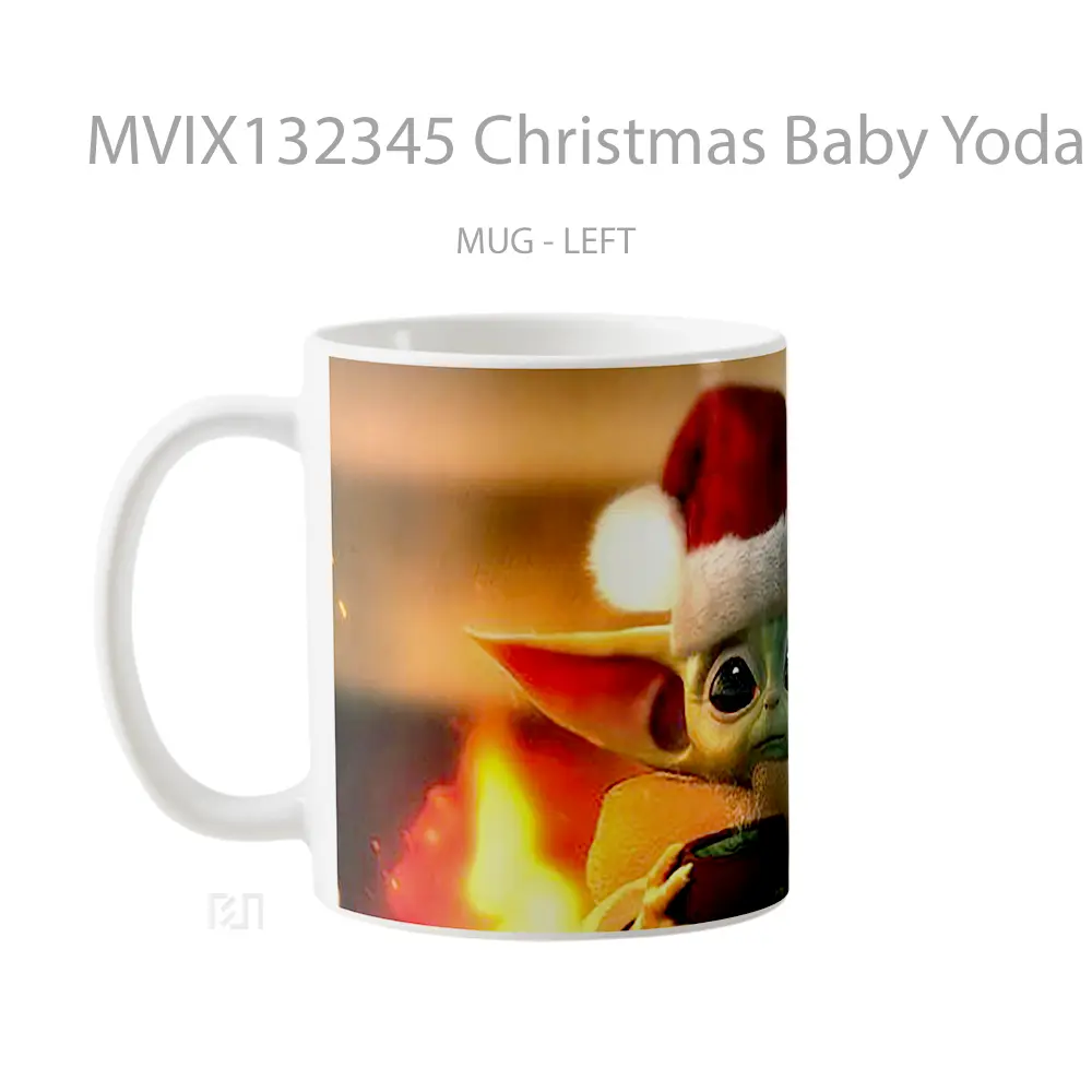Mug Christmas Baby Yoda Star Wars Gelas Star Wars - All-side / Desain