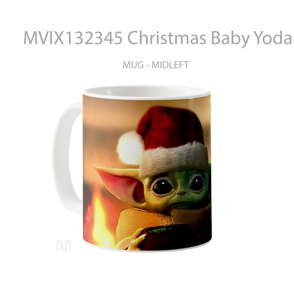 Mug Christmas Baby Yoda Star Wars Gelas Star Wars - All-side / Desain