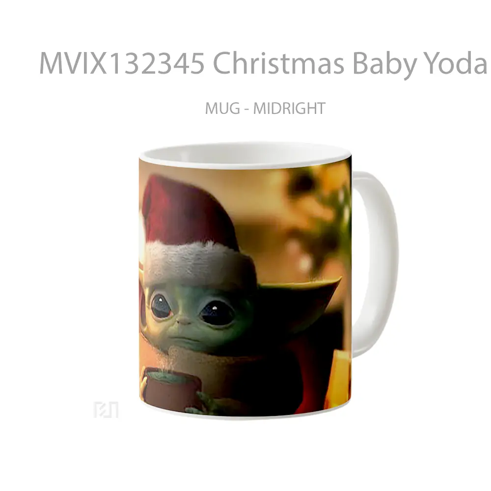 Mug Christmas Baby Yoda Star Wars Gelas Star Wars - All-side / Desain