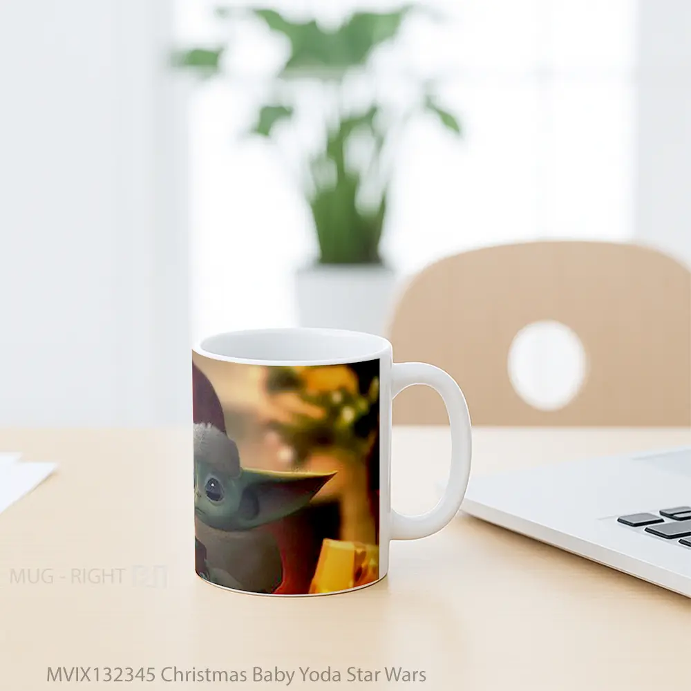 Mug Christmas Baby Yoda Star Wars Gelas Star Wars - All-side / Desain