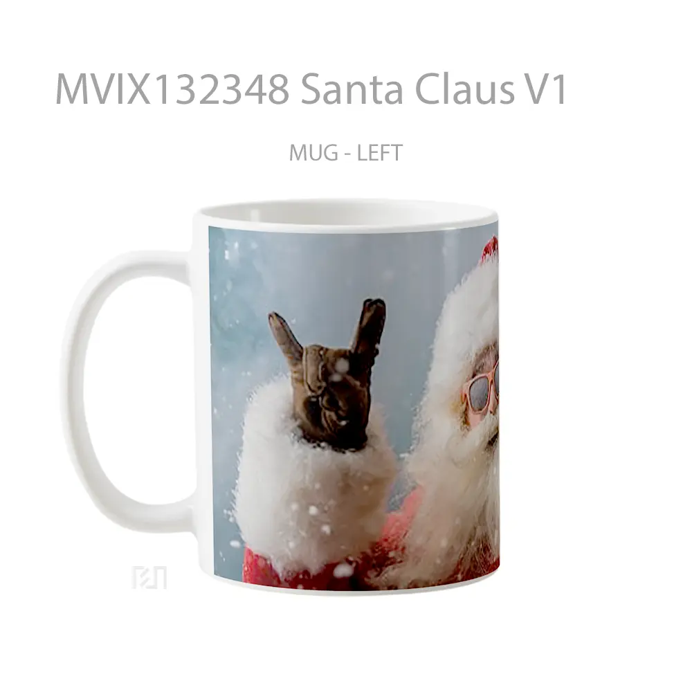 Mug Santa Claus V1 Gelas Keramik Unik - All-side / Desain