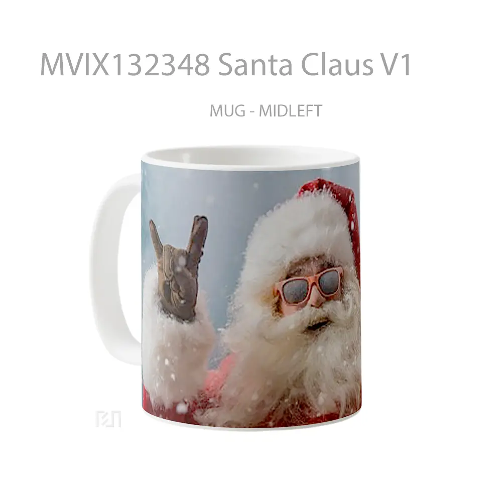 Mug Santa Claus V1 Gelas Keramik Unik - All-side / Desain