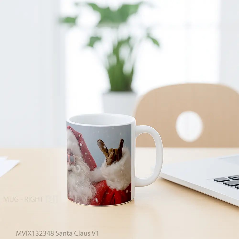 Mug Santa Claus V1 Gelas Keramik Unik - All-side / Desain