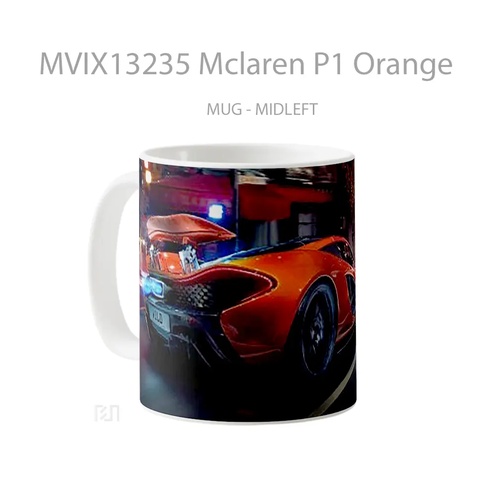 Mug Mclaren P1 Orange Gelas Keramik Unik - All-side / Desain
