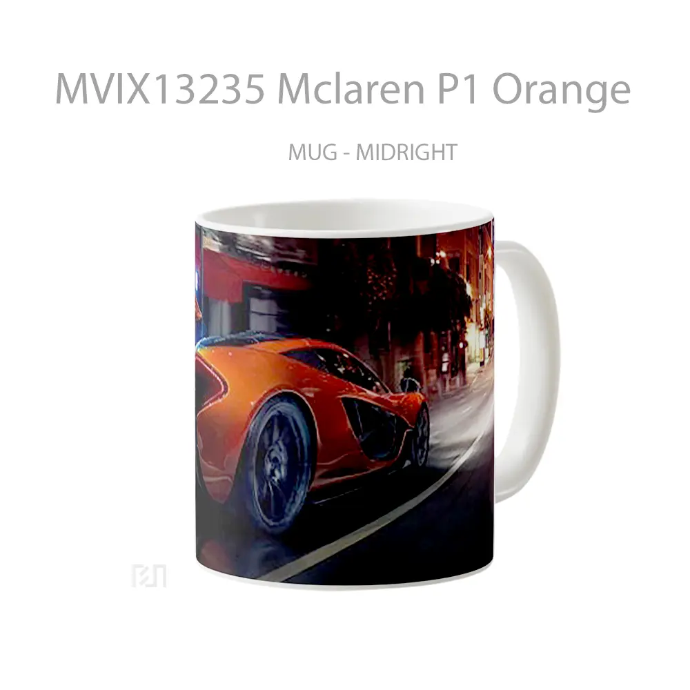 Mug Mclaren P1 Orange Gelas Keramik Unik - All-side / Desain