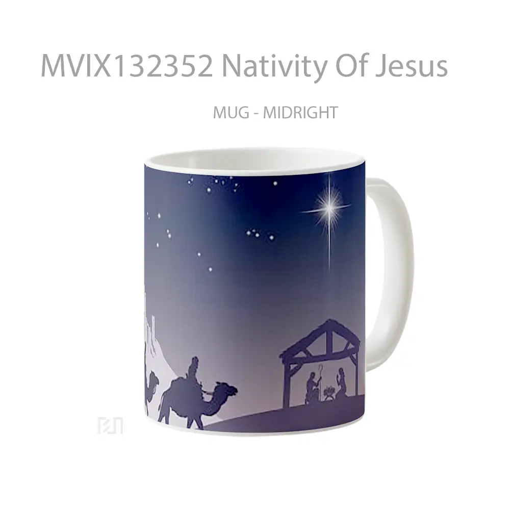 Mug Nativity Of Jesus Gelas Keramik Unik - All-side / Desain