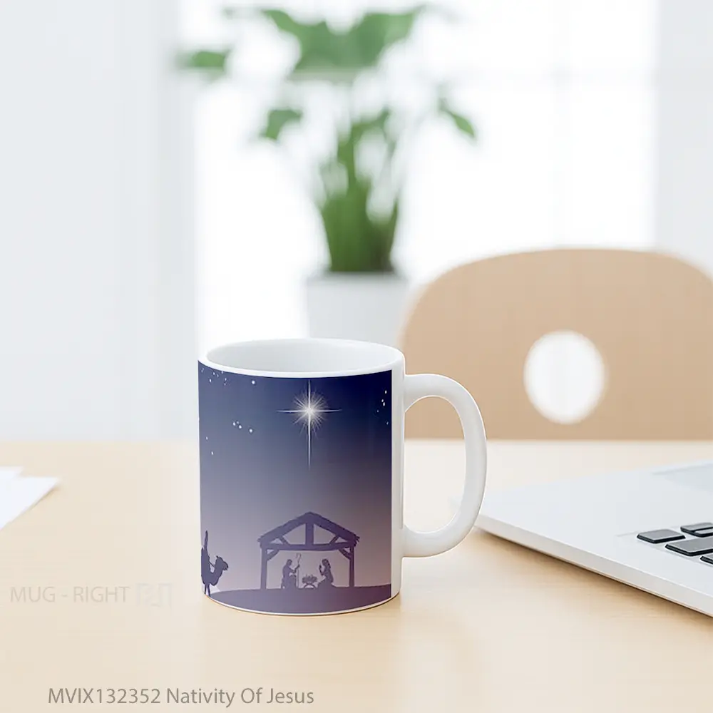 Mug Nativity Of Jesus Gelas Keramik Unik - All-side / Desain