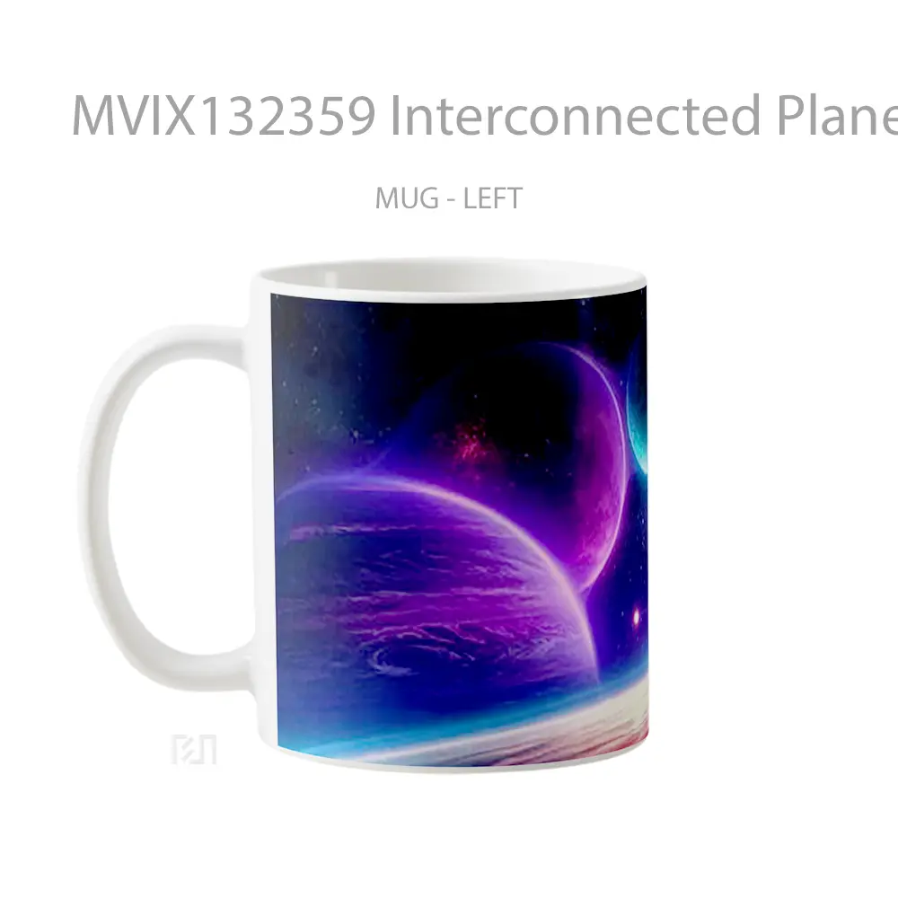 Mug Interconnected Planets Gelas Astronomi - All-side / Desain