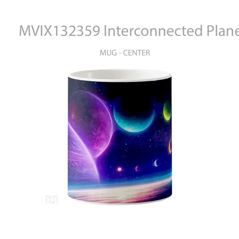 Mug Interconnected Planets Gelas Astronomi