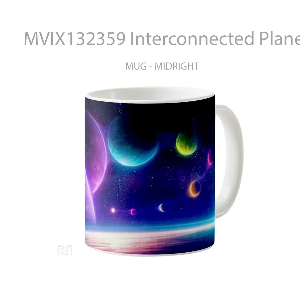 Mug Interconnected Planets Gelas Astronomi - All-side / Desain