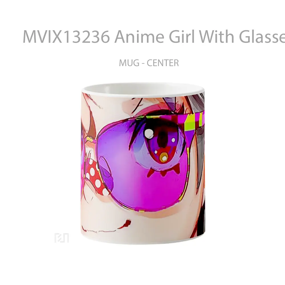 Mug Anime Girl With Glasses Cangkir Anime