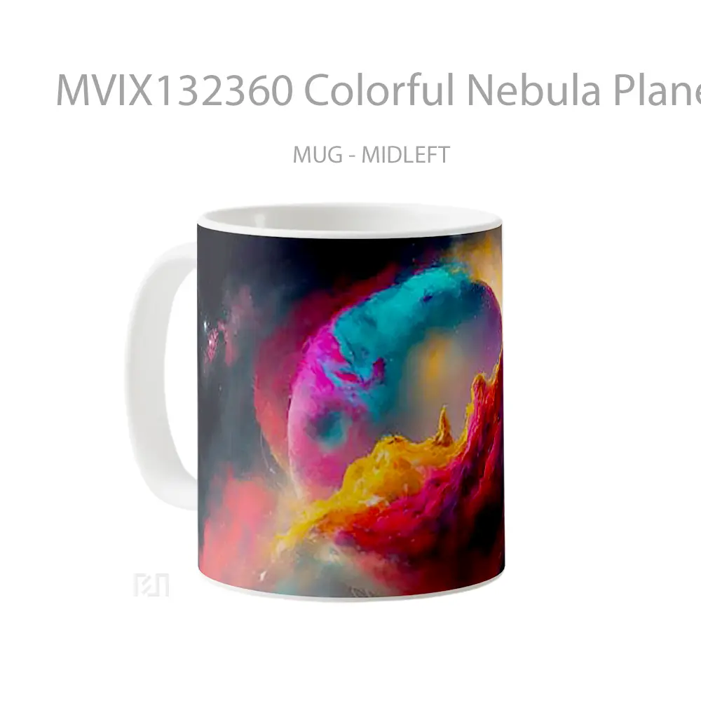 Mug Colorful Nebula Planet Gelas Astronomi - All-side / Desain