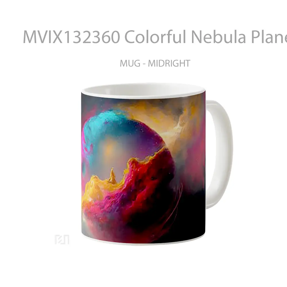 Mug Colorful Nebula Planet Gelas Astronomi - All-side / Desain