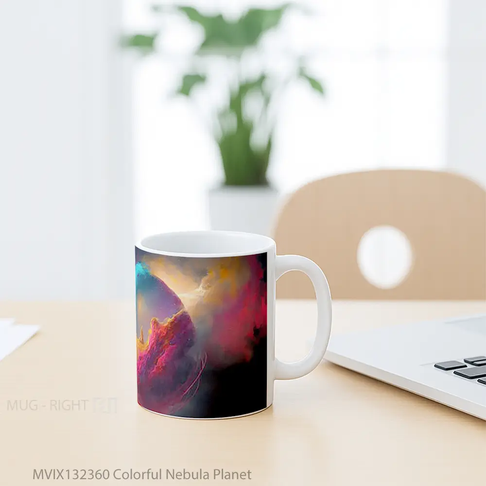 Mug Colorful Nebula Planet Gelas Astronomi - All-side / Desain