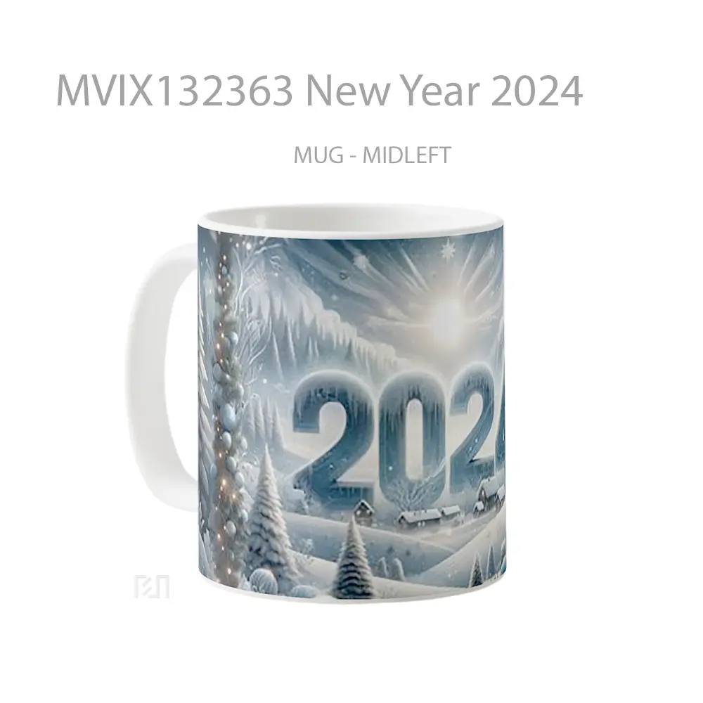 Mug New Year 2024 Gelas Keramik Unik - All-side / Desain
