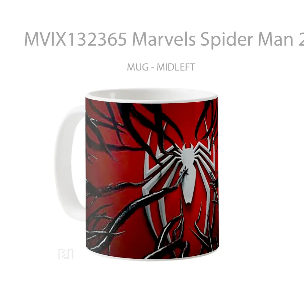 Mug Marvels Spider Man 2 Venom Symbiote Logo Gelas Superhero - All-side / Desain