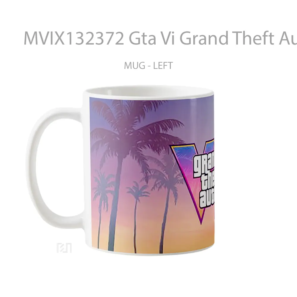 Mug Gta Vi Grand Theft Auto 6 V2 Gelas Keramik Unik - All-side / Desain