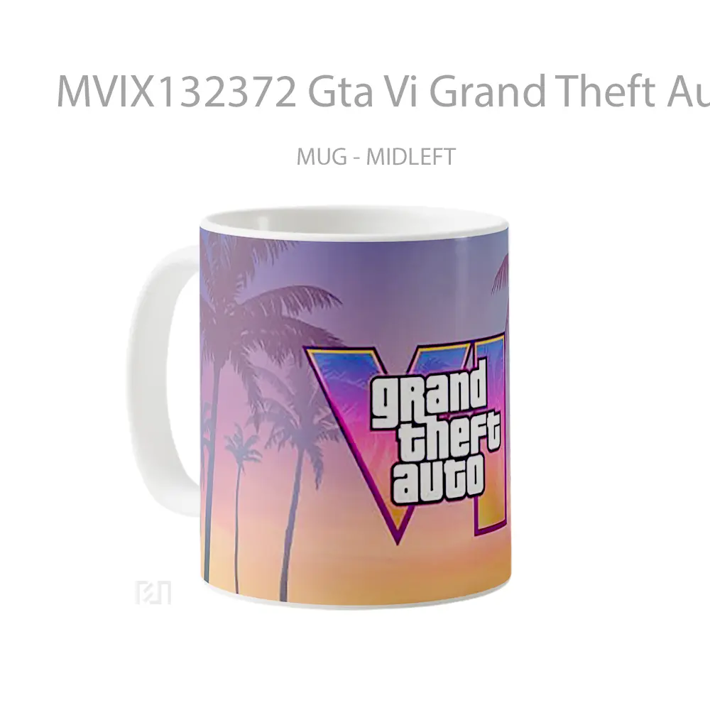 Mug Gta Vi Grand Theft Auto 6 V2 Gelas Keramik Unik - All-side / Desain