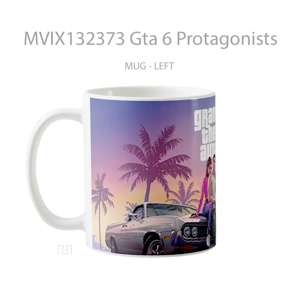 Mug Gta 6 Protagonists Gelas Keramik Unik - All-side / Desain