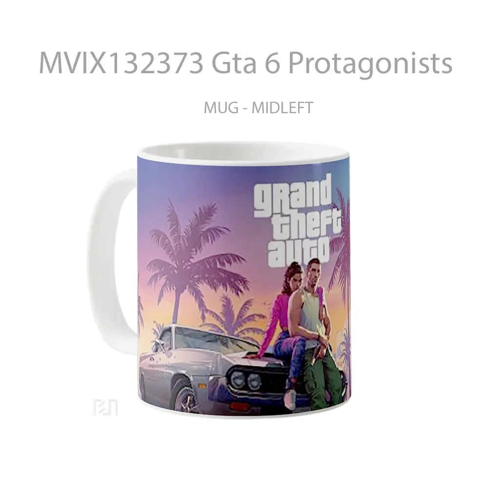 Mug Gta 6 Protagonists Gelas Keramik Unik - All-side / Desain