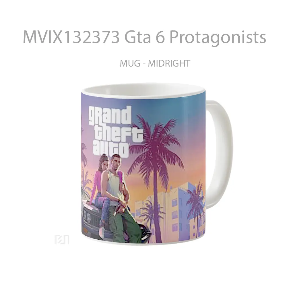 Mug Gta 6 Protagonists Gelas Keramik Unik - All-side / Desain