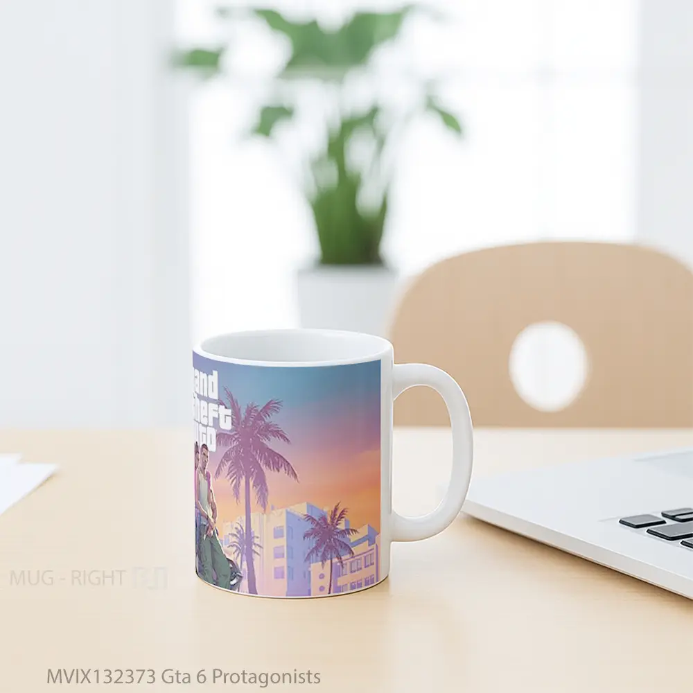 Mug Gta 6 Protagonists Gelas Keramik Unik - All-side / Desain