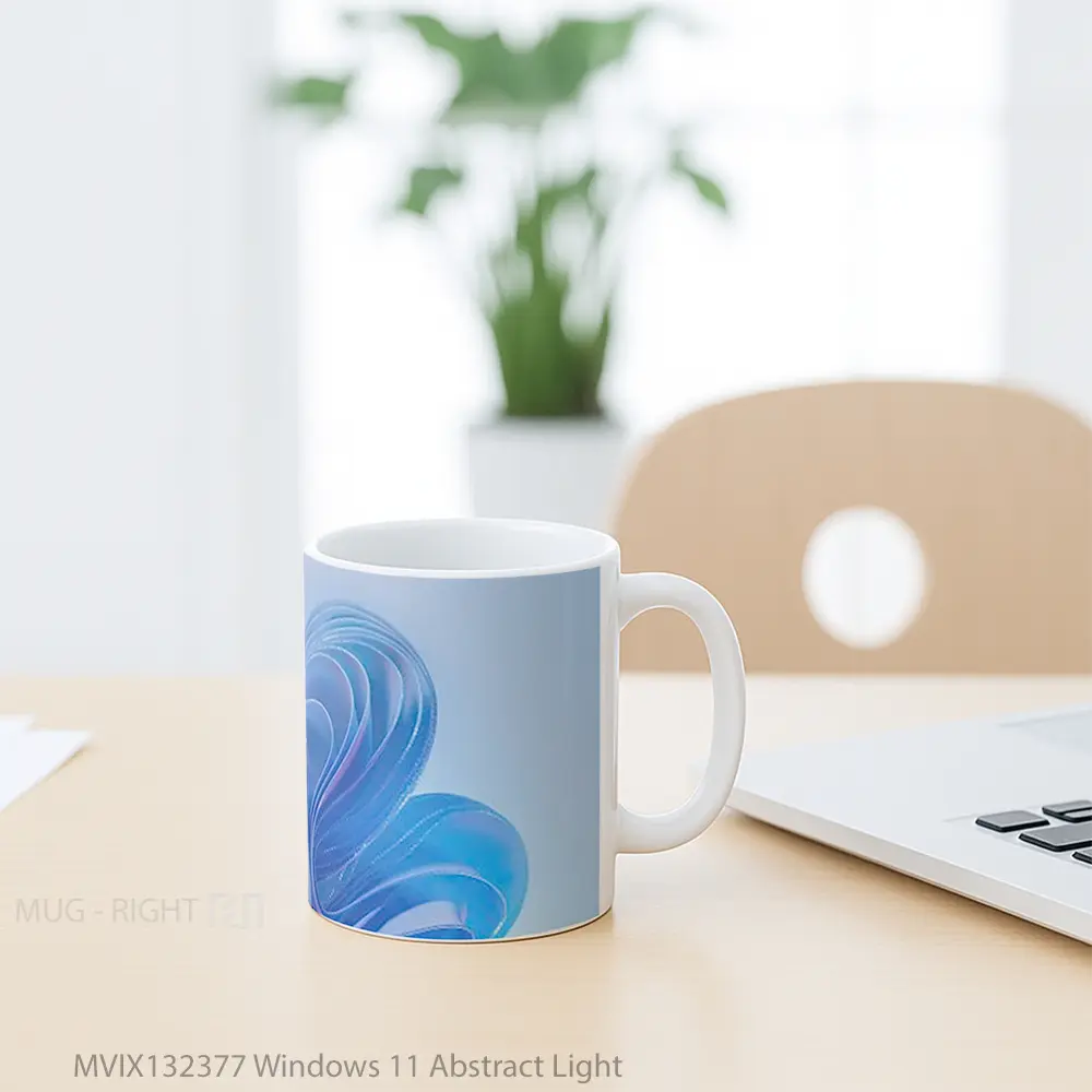 Mug Windows 11 Abstract Light Gelas Seni Modern - All-side / Desain