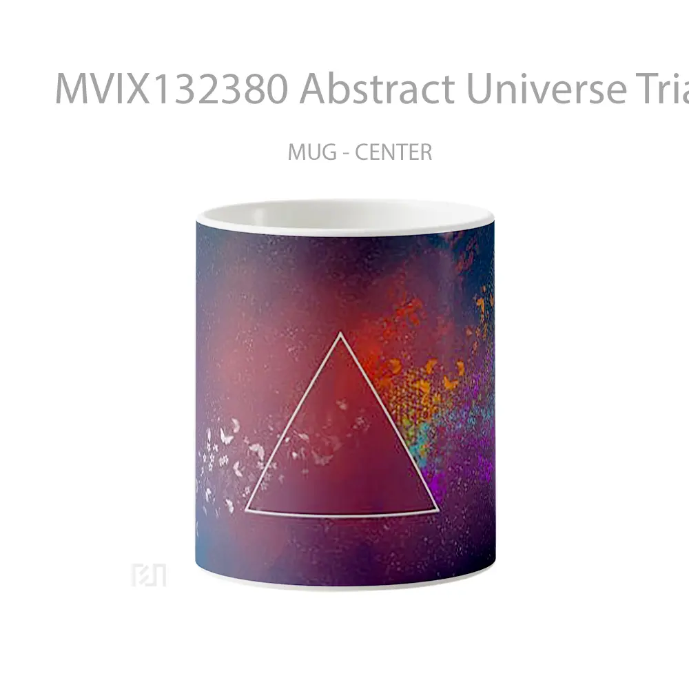 Mug Abstract Universe Triangles Butterflies Gelas Hewan Lucu