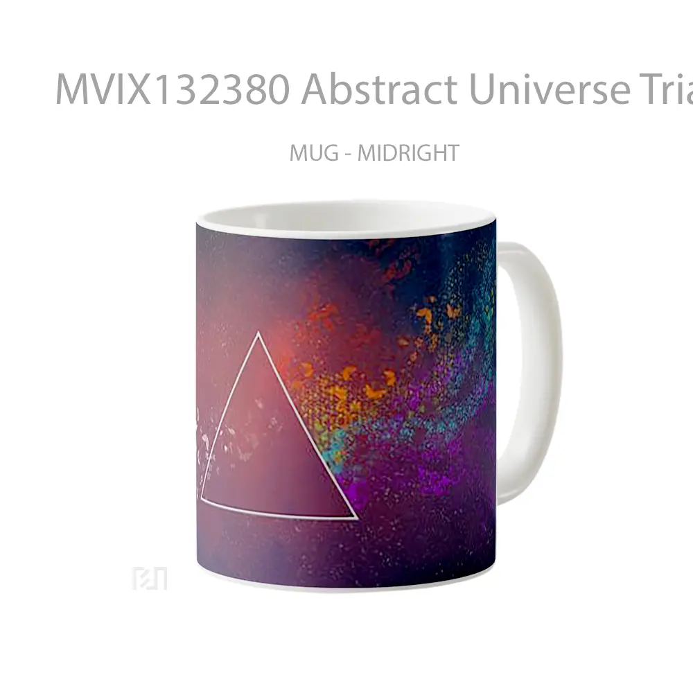 Mug Abstract Universe Triangles Butterflies Gelas Hewan Lucu - All-side / Desain