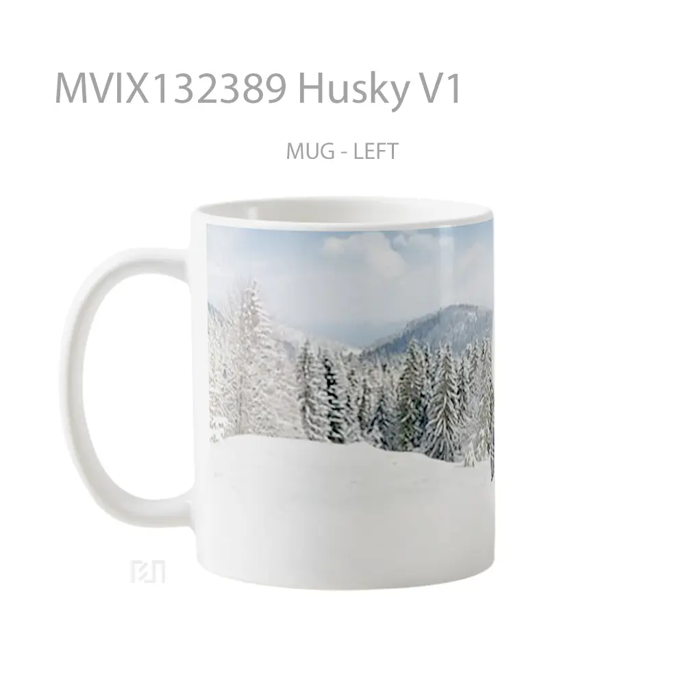 Mug Husky V1 Gelas Keramik Unik - All-side / Desain