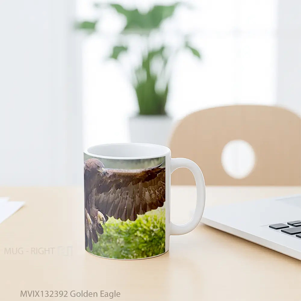 Mug Golden Eagle Gelas Hewan Lucu - All-side / Desain
