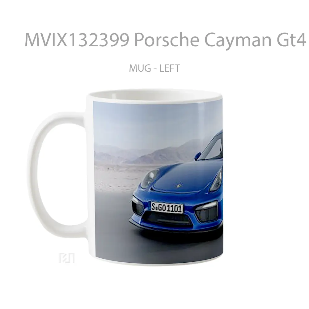 Mug Porsche Cayman Gt4 V2 Cangkir Mobil - All-side / Desain