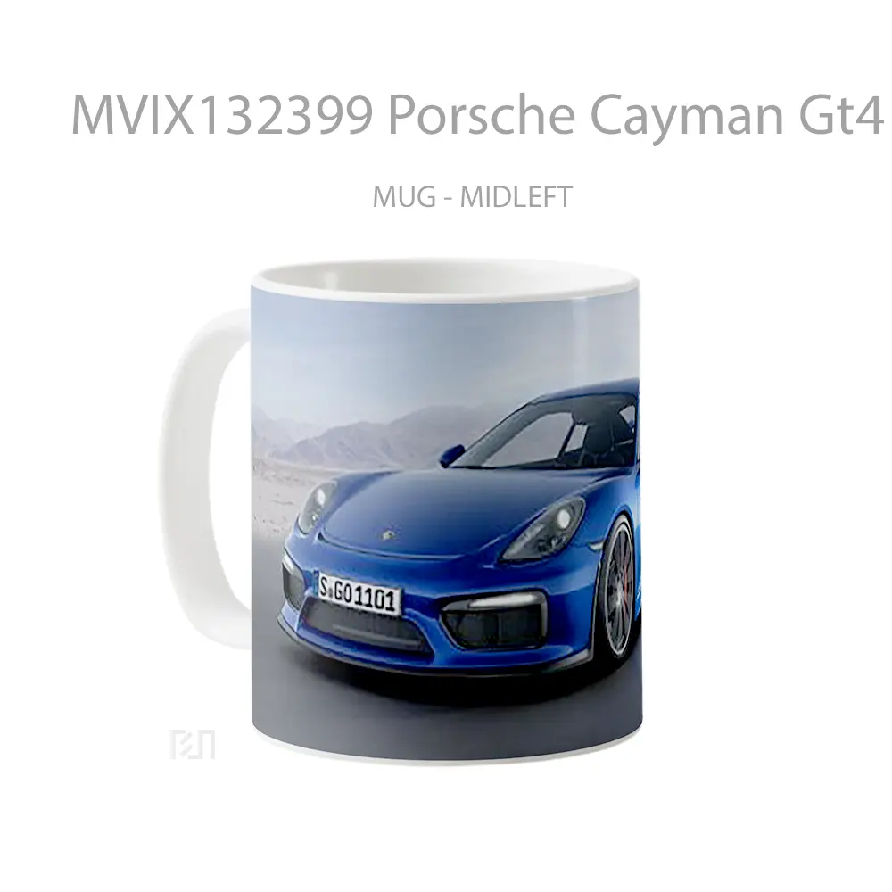 Mug Porsche Cayman Gt4 V2 Cangkir Mobil - All-side / Desain