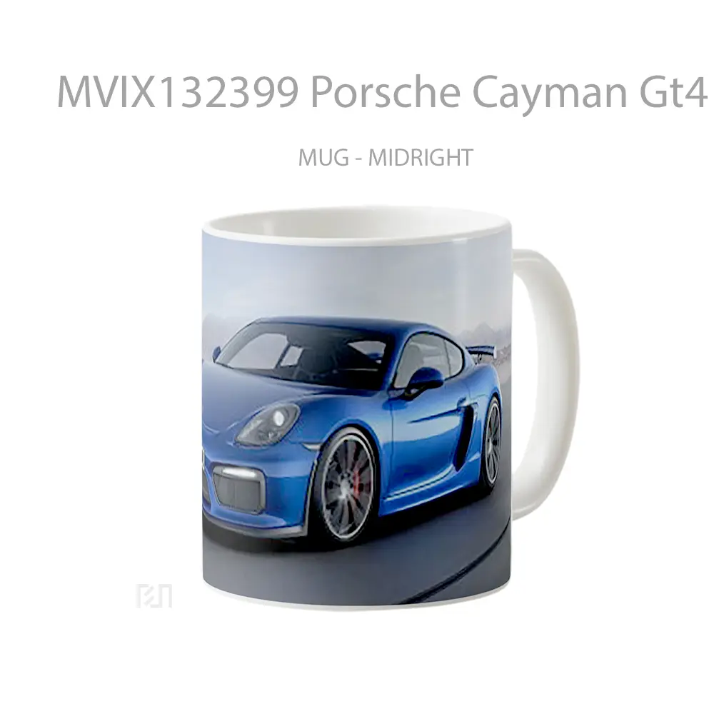 Mug Porsche Cayman Gt4 V2 Cangkir Mobil - All-side / Desain