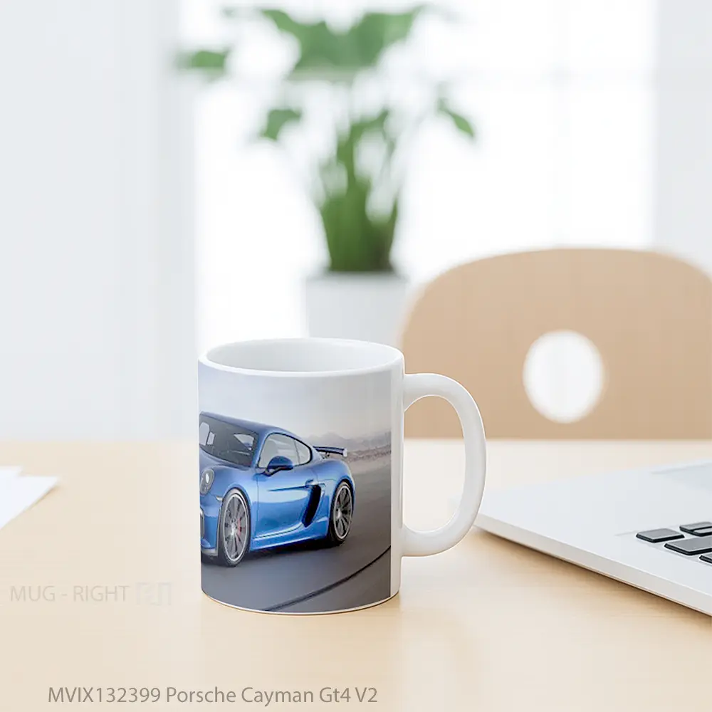 Mug Porsche Cayman Gt4 V2 Cangkir Mobil - All-side / Desain