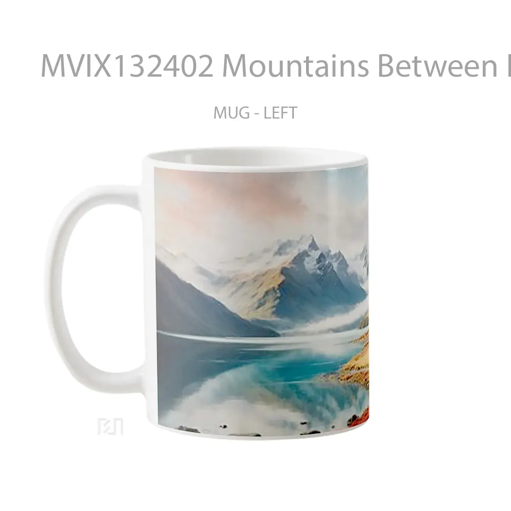 Mug Mountains Between Lake Gelas Pemandangan Alam - All-side / Desain