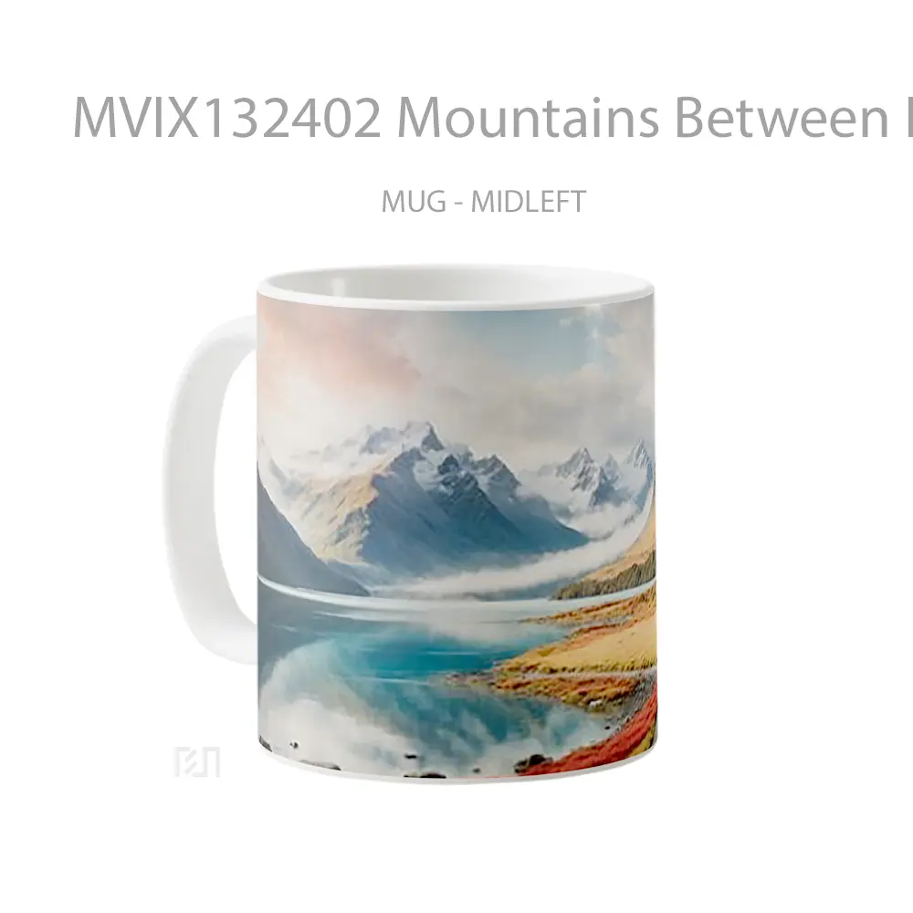 Mug Mountains Between Lake Gelas Pemandangan Alam - All-side / Desain