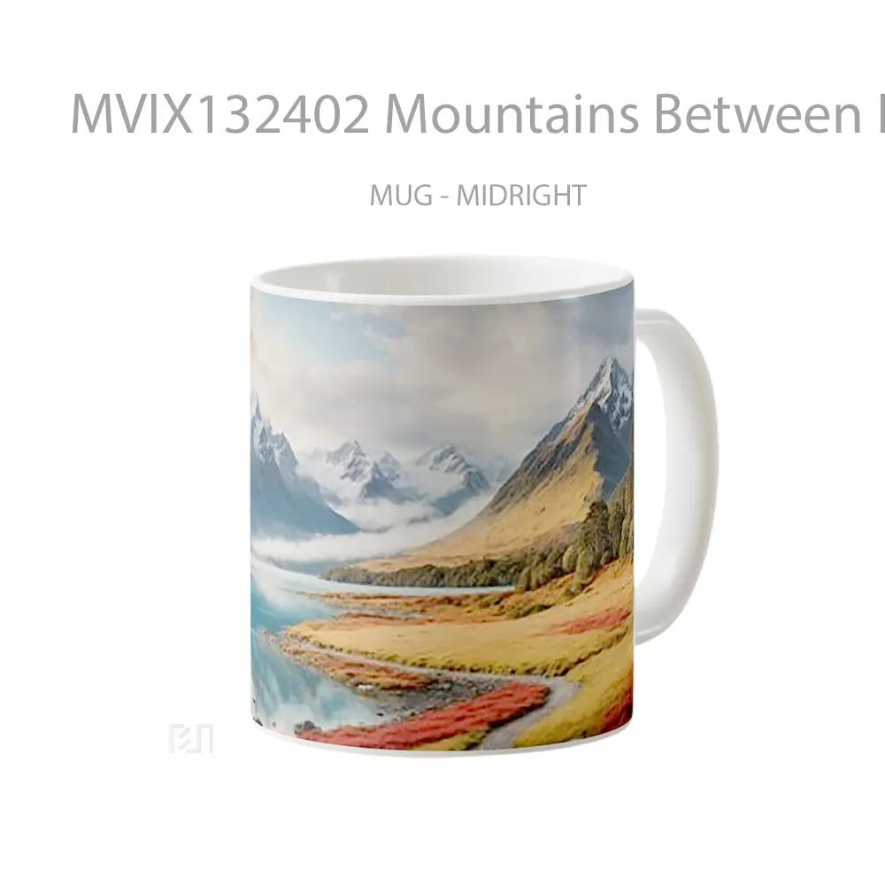 Mug Mountains Between Lake Gelas Pemandangan Alam - All-side / Desain