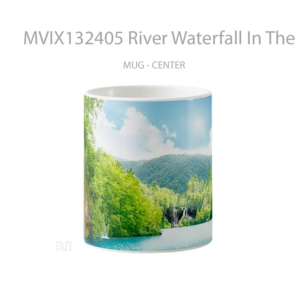 Mug River Waterfall In The Jungle Gelas Pemandangan Alam