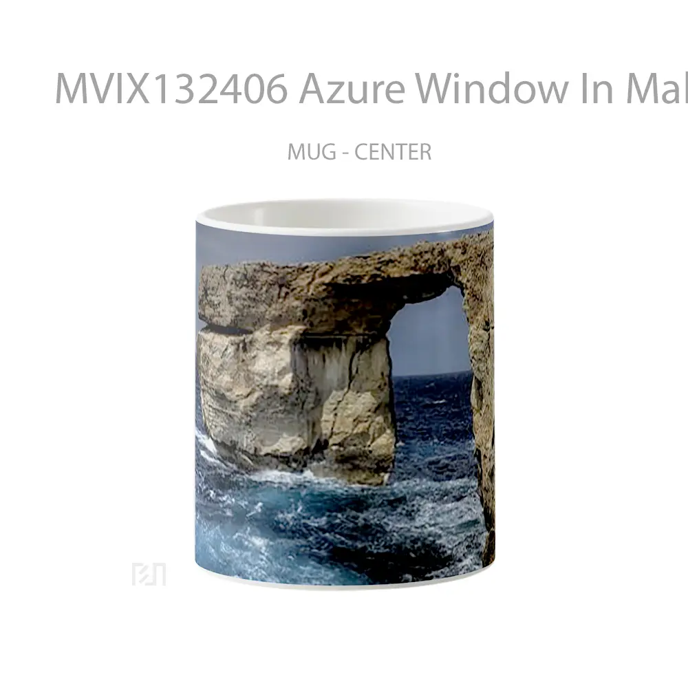 Mug Azure Window In Malta Gelas Keramik Unik