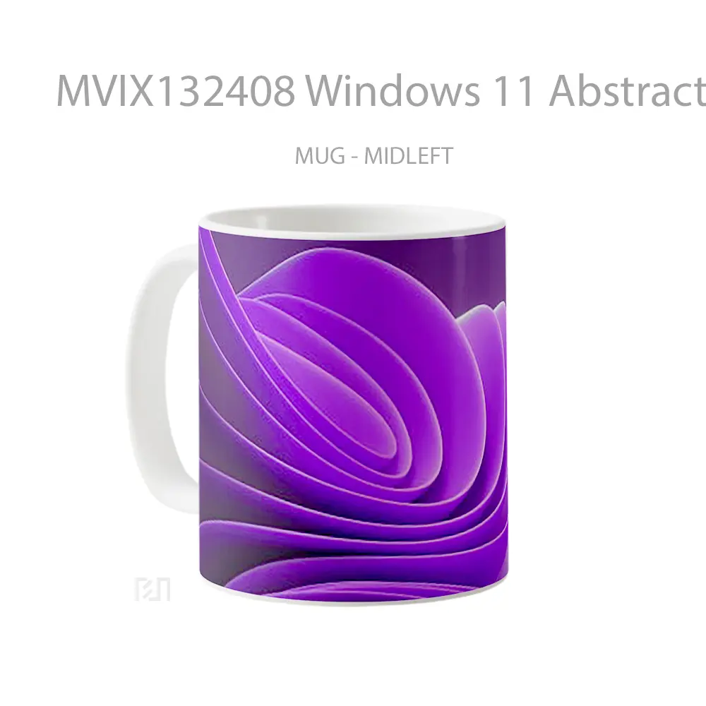 Mug Windows 11 Abstract Purple Gelas Seni Modern - All-side / Desain
