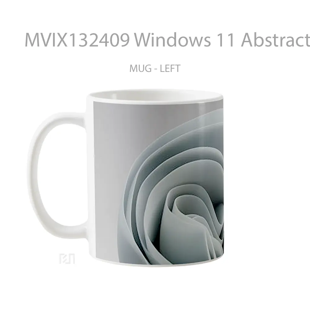 Mug Windows 11 Abstract Gray Gelas Seni Modern - All-side / Desain